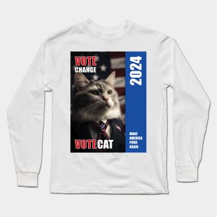 VOTE CAT Long Sleeve T-Shirt